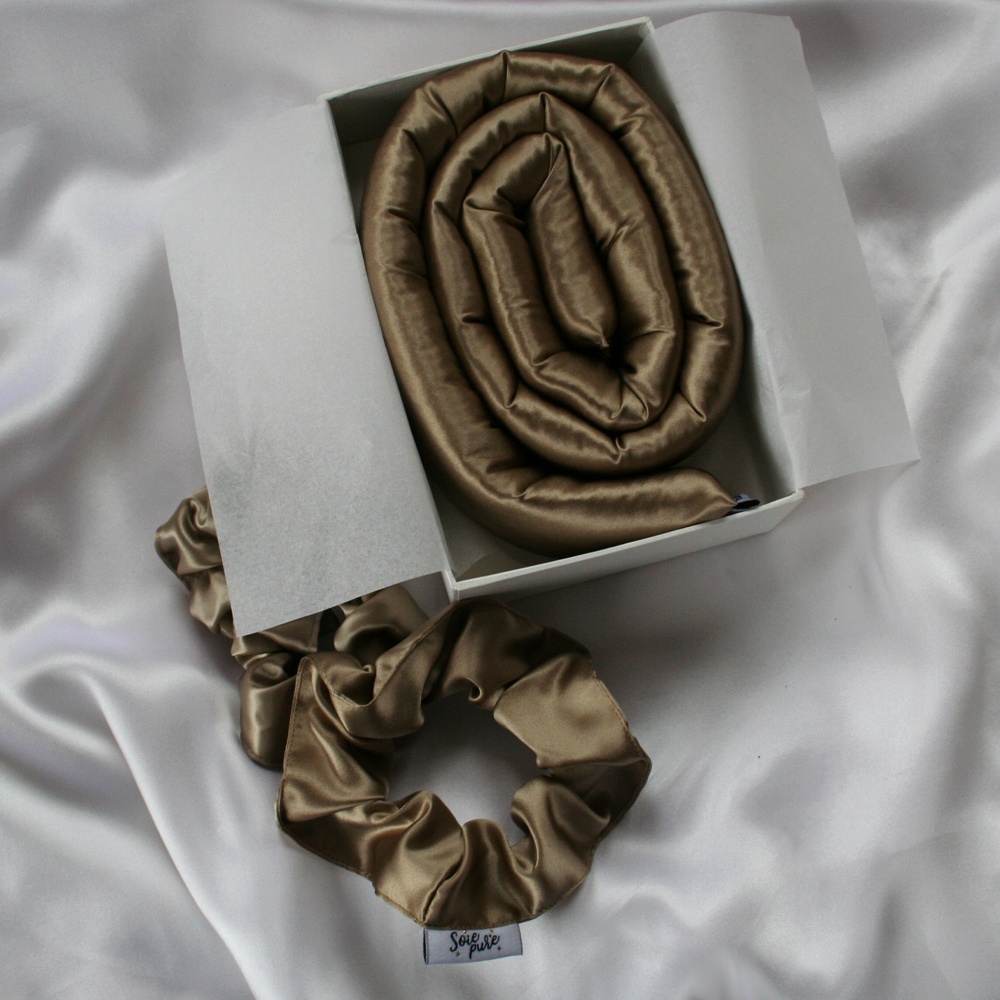 Silk Hair Curler + 2 silk scrunchies